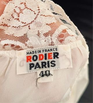 Blusa Vintage Rodier Paris Encaje Talla 40