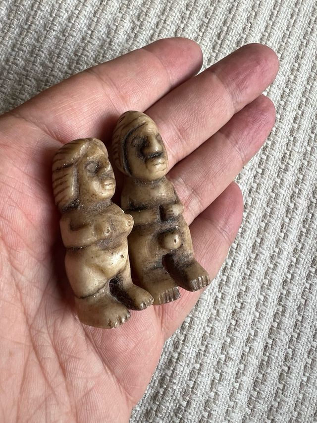 Figuritas Dualidad Andina Pareja Piedra Tallada