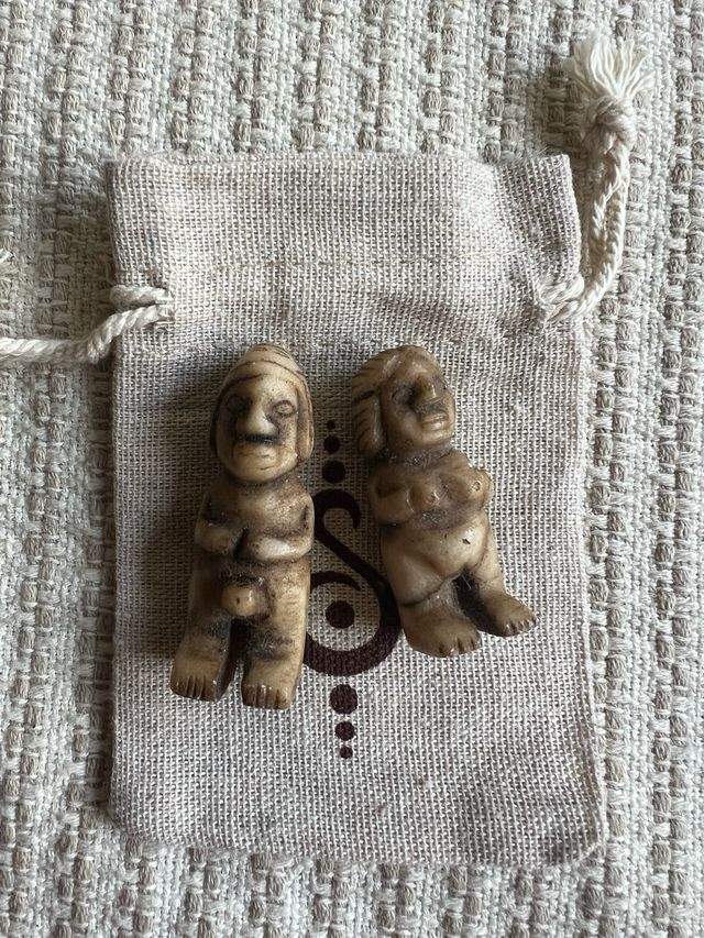 Figuritas Dualidad Andina Pareja Piedra Tallada