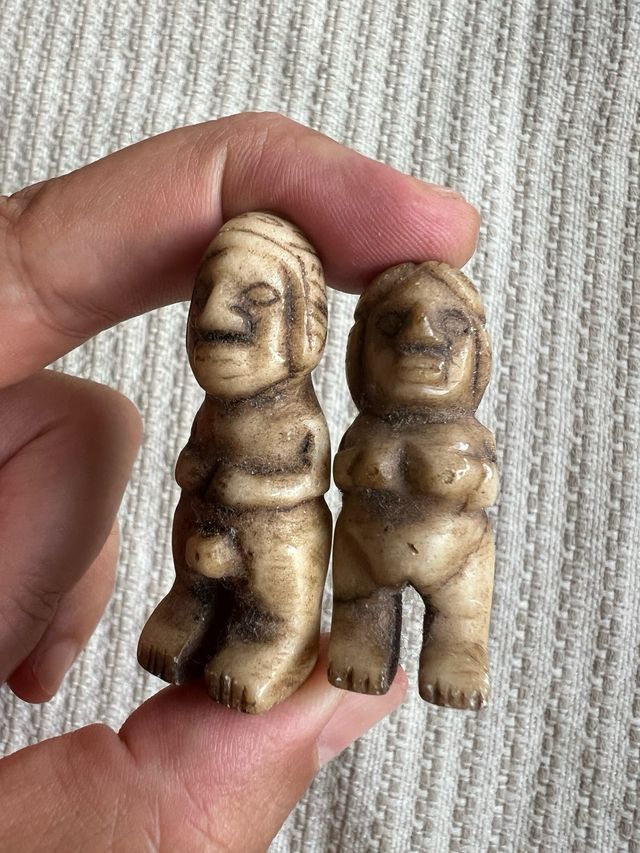 Figuritas Dualidad Andina Pareja Piedra Tallada