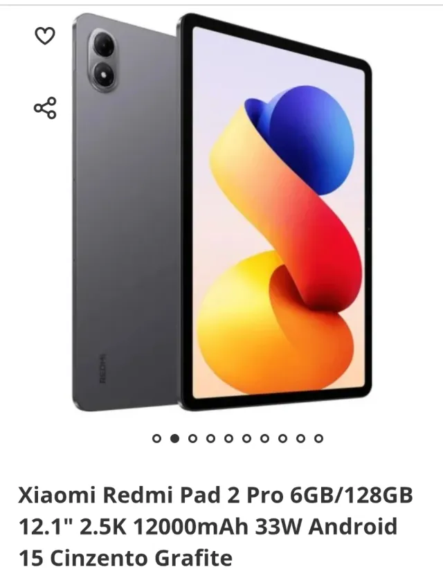 Xiaomi Redmi Pad 2 Pro 6GB/128GB Cinzento