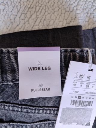 Jeans Pull&Bear Wide Leg Mujer Talla M
