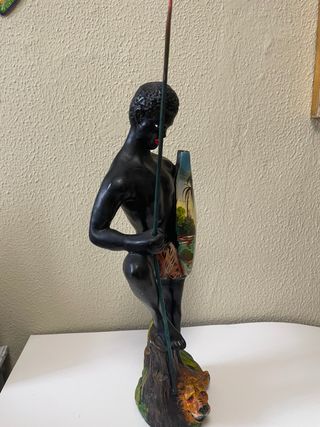 Figura Guerrero Africano Escayola Años 50