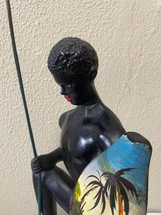 Figura Guerrero Africano Escayola Años 50