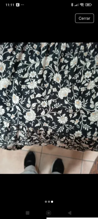 Vestido estampado floral manga larga
