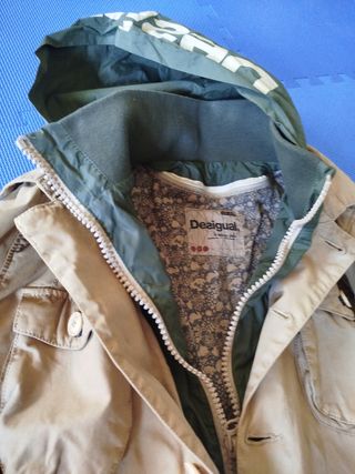 Chaqueta Desigual Beige y Verde Talla M