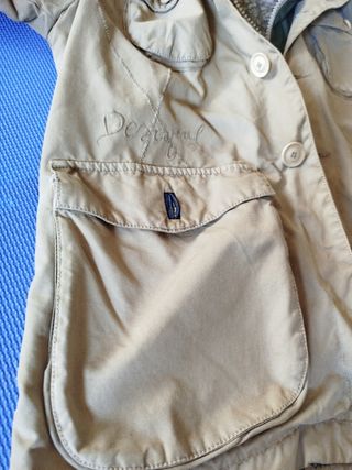 Chaqueta Desigual Beige y Verde Talla M