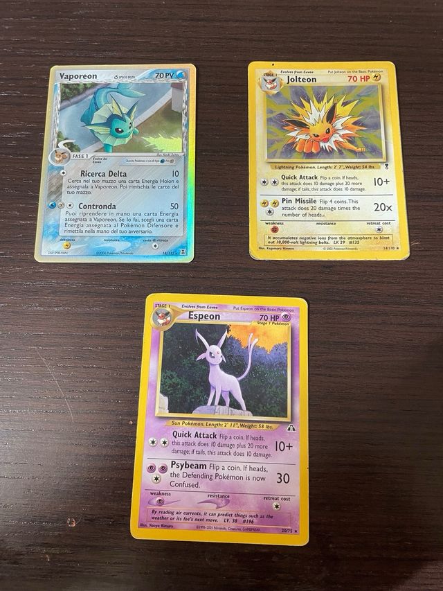 Carte Pokémon Eeveelutions