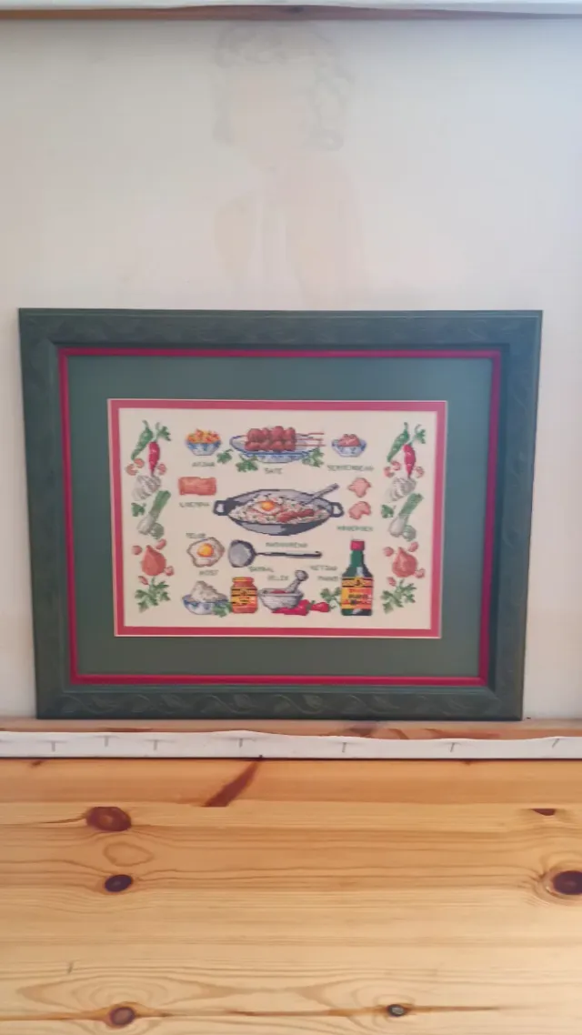 Lote 2 Cuadros Punto Cruz Cocina 