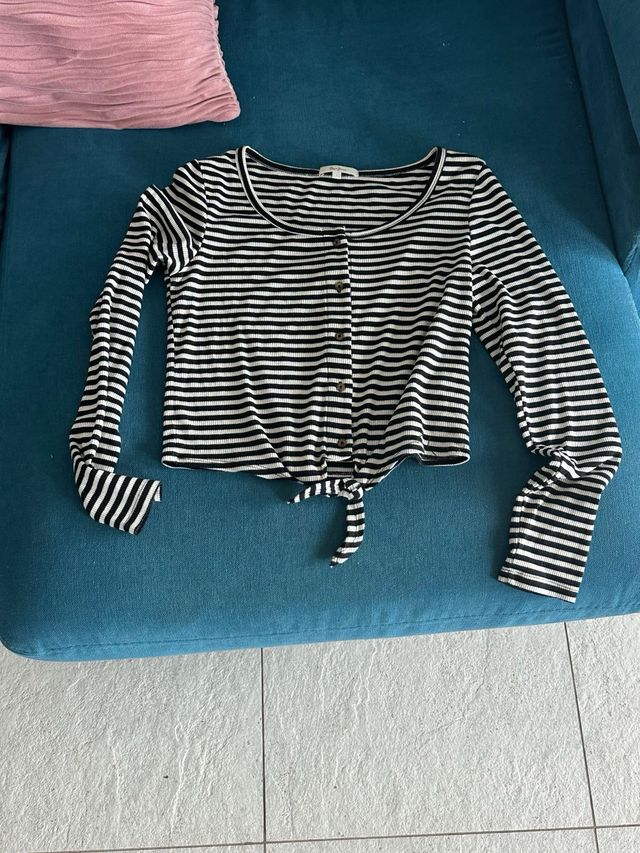 Top rayas blanco y negro