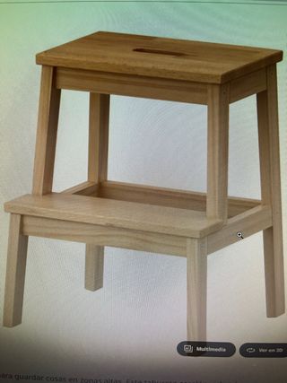 Taburete escalón haya 50cm Ikea