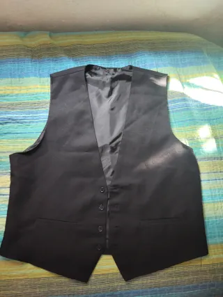 Chaleco de vestir hombre negro