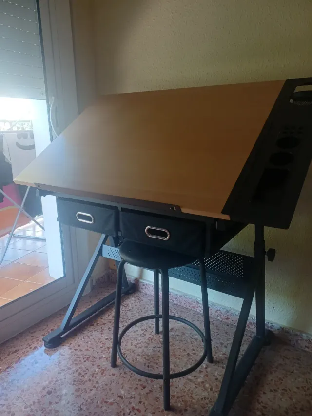 Mesa de Dibujo Ajustable Madera y Metal