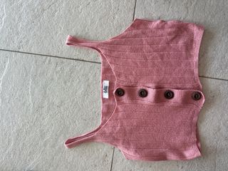 Top Lolita rosa con botones