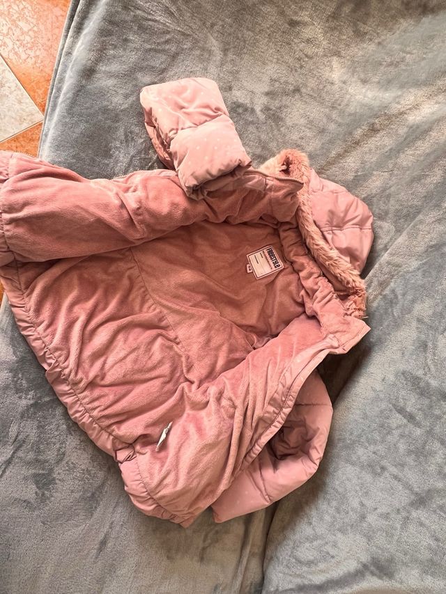 Abrigo rosa niña T 13/14