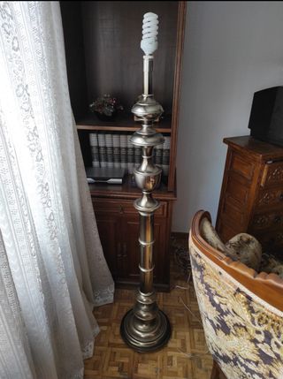 Lámpara de pie vintage plata
