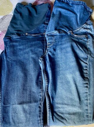 2 Pantalones Vaqueros Premamá Talla L
