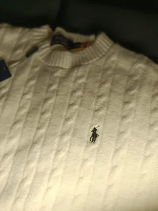 Jersey Polo Ralph Lauren Blanco Cable Knit