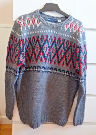 Jersey Scalpers lana, gris estampado talla L
