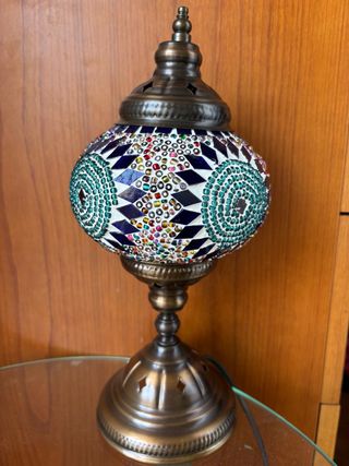Lámpara de mesa mosaico artesanal