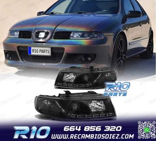 FAROS SEAT LEON 1M LUZ DIURNA FONDO NEGRO 99-05