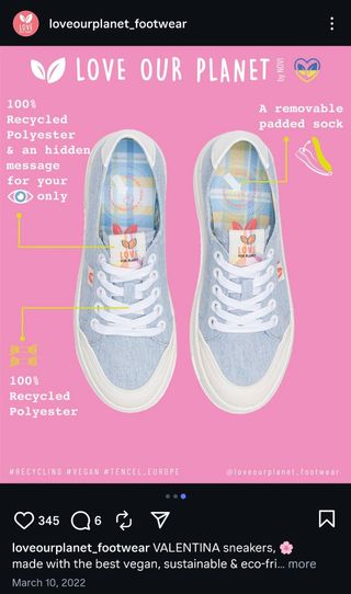 Zapatillas Love Our Planet Azul T.39