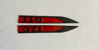 Insignia GTI Lateral Negro Rojo