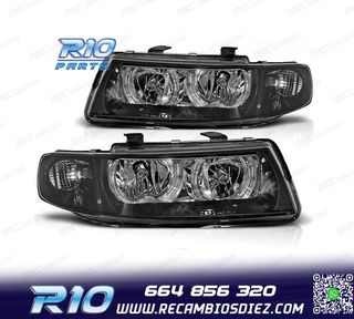 FAROS SEAT LEON TOLEDO 99-05 OJOS ANGEL FONDO NEGRO