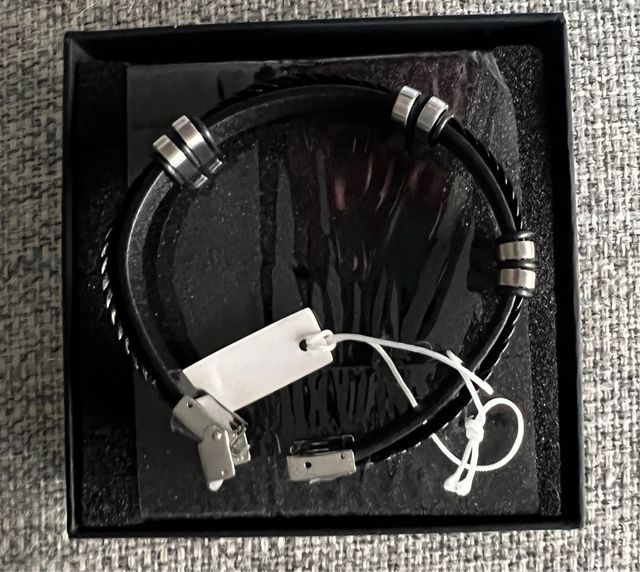 Pulsera Lotus Hombre Cuero y Acero