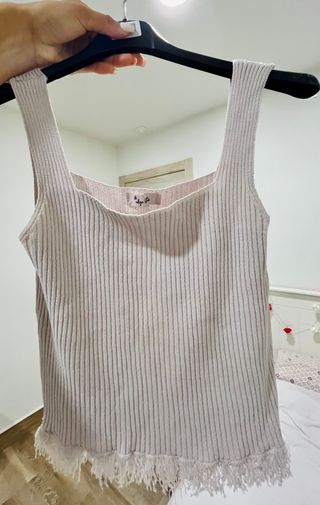 Top punto calado beige | marca Algo Bonito 