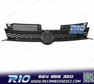 PARRILLA VOLKSWAGEN VW GOLF 6 08-12 NEGRO MOLDURA ROJA GTI