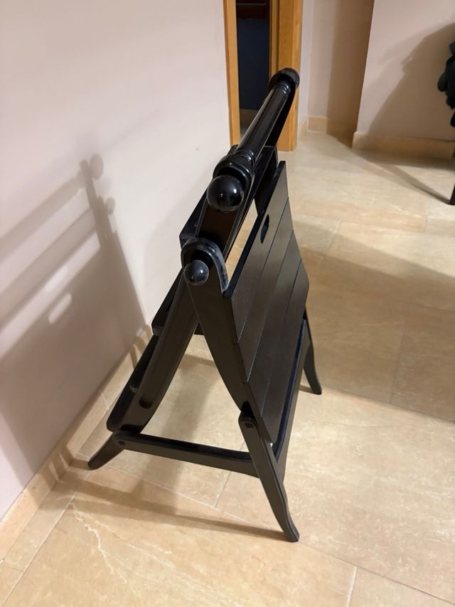 Silla Escalera Plegable Madera Negra