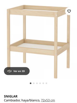 Cambiador Bebé SNIGLAR IKEA Haya/Blanco