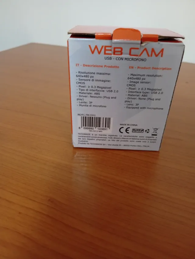 Webcam USB con Microfono TECHMADE