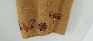 Original Falda larga de punto, amarillo mostaza