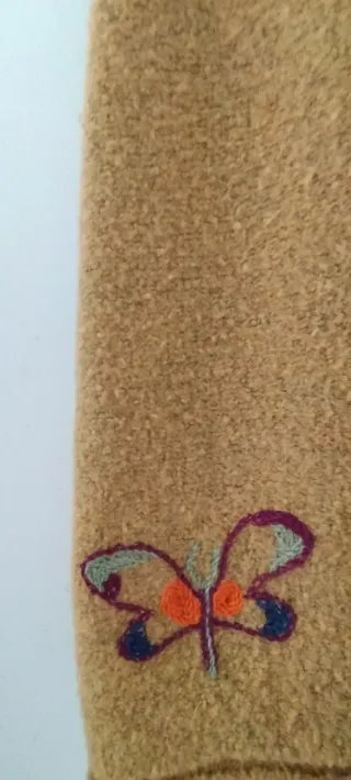 Original Falda larga de punto, amarillo mostaza