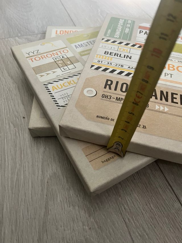 Lote 3 cuadros decorativos estilo vintage