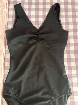 Maillot de ballet negro y rosa