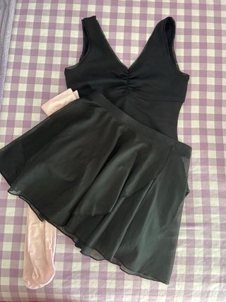 Maillot de ballet negro y rosa