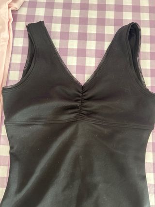 Maillot de ballet negro y rosa