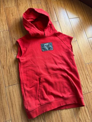 MSGM Gilet/Felpa Senza Maniche Rossa