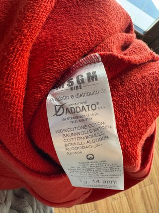 MSGM Gilet/Felpa Senza Maniche Rossa