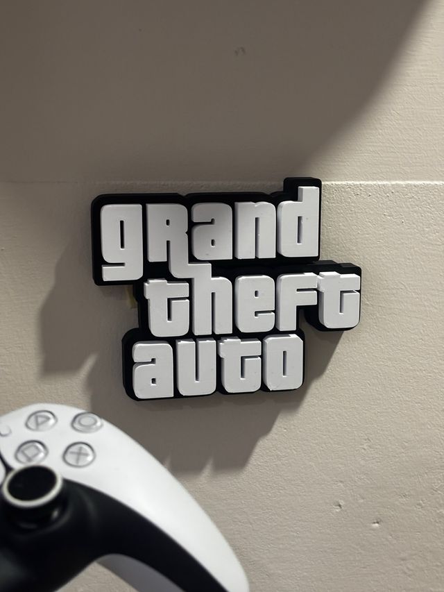 Logo Grand Theft Auto - GTA (stampa 3D)