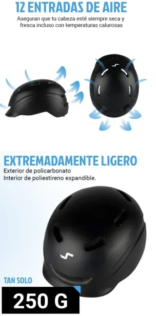 Casco Skateflash Urban Negro