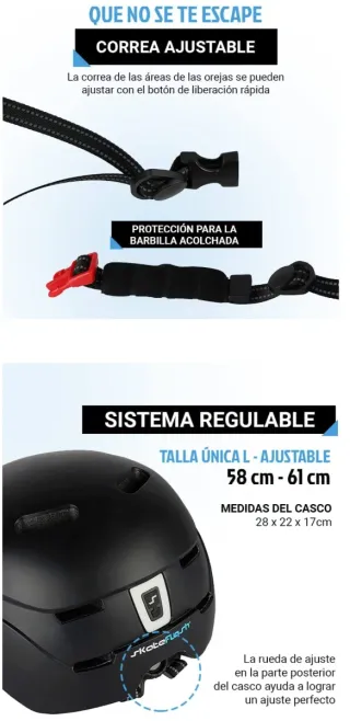 Casco Skateflash Urban Negro