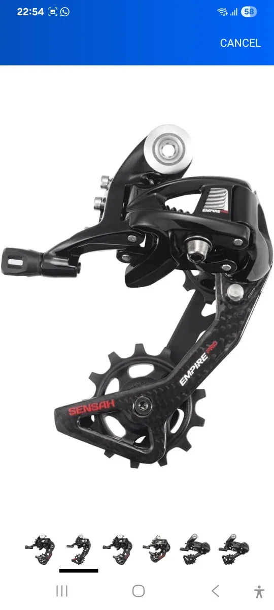 Desviador trasero bicicleta carretera SENSah