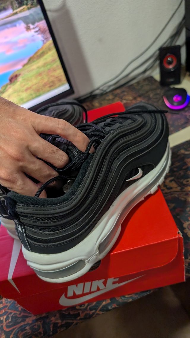 Nike Air Max 97 TALLA 44 Zapatillas Negras Blanca