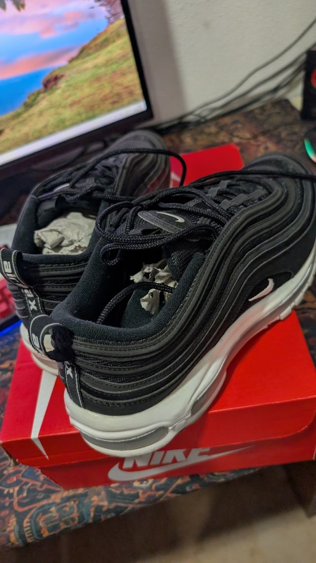 Nike Air Max 97 TALLA 44 Zapatillas Negras Blanca
