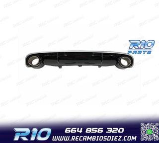 DIFUSOR AUDI A7 12-15 LOOK RS7 + COLAS ESCAPE NEGRO BRILL