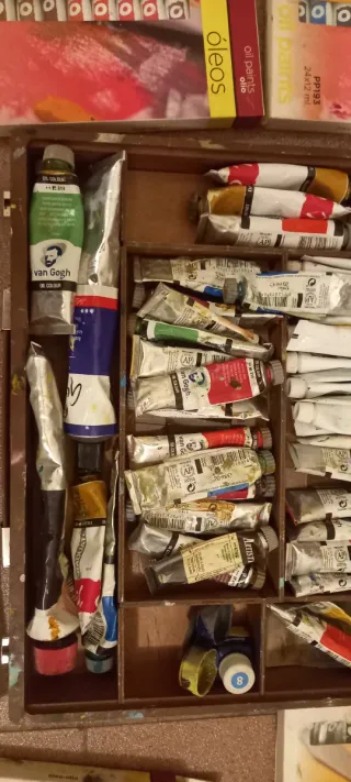 Lote Pinturas Óleo Artix +maletin 